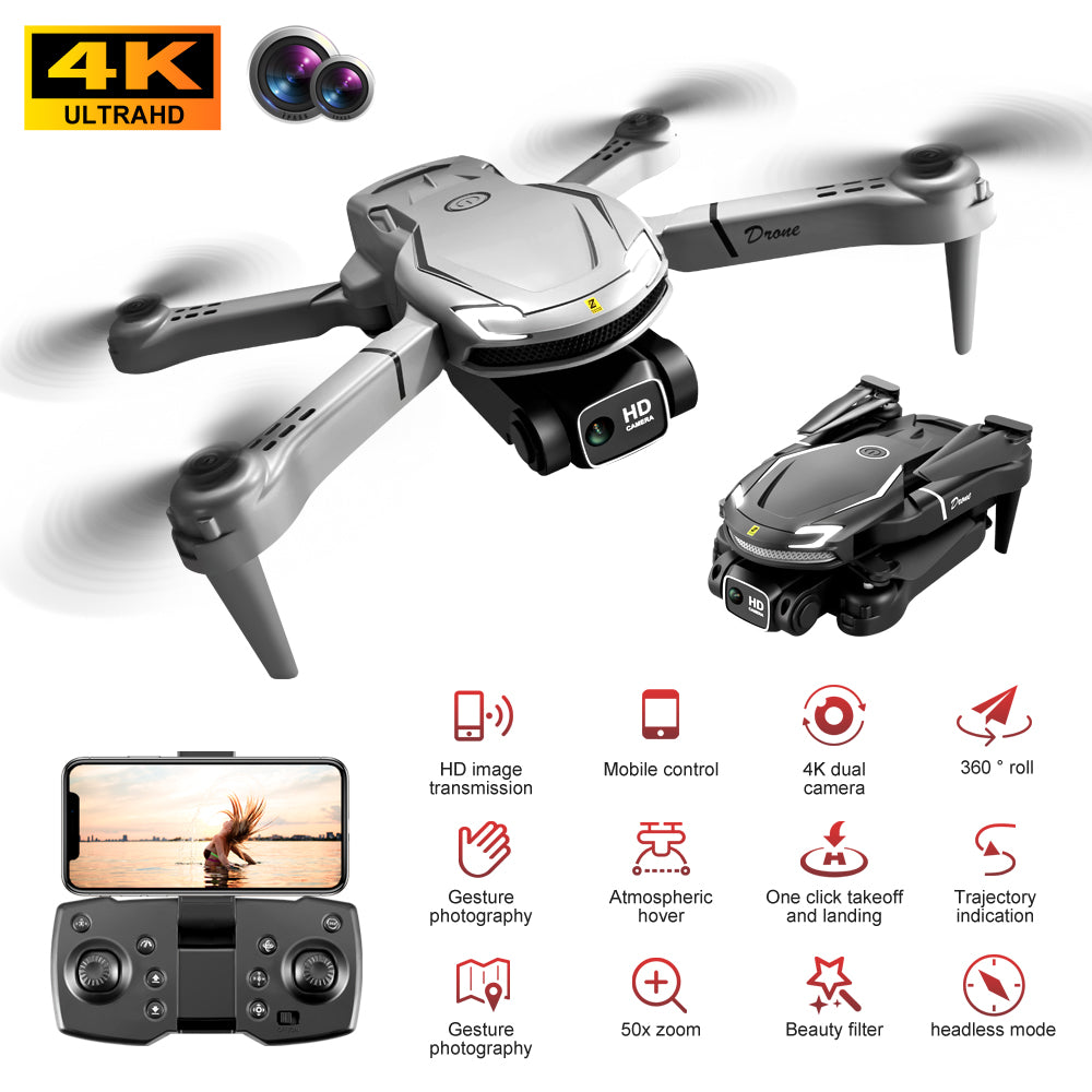 New V88 Drones HD Dual Camera Fixed Height one Click Takeoff And Landing Aircraft Toy Drone 4K Professional Aerial Photography Remote Control Aircra