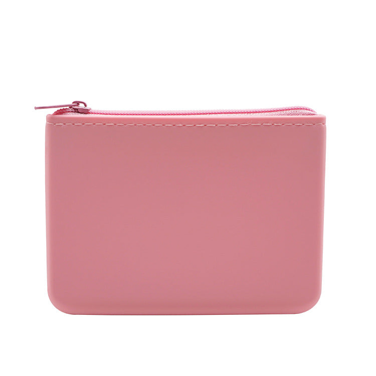 G38 Elegant Women&#039;s Silicon Square Clutch: Organize Coins, Cards, Keys, Headphones Easily