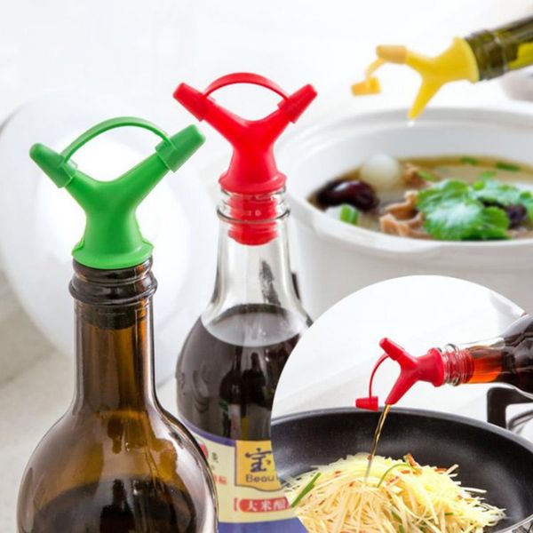 500pcs Silicone Double Soy Sauce Liquid Red Wine Pourers Flow Wine-Bottle Stoppers Pour Spout Bottle Stopper Decanter Pourer Aerating SN5055