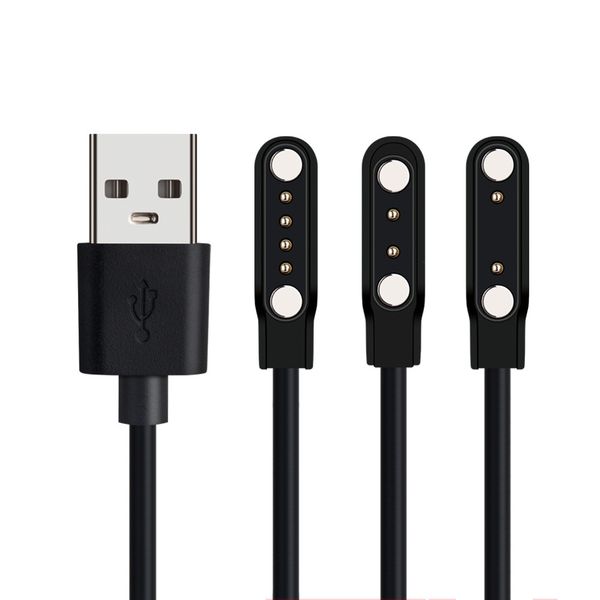 2 pins 4pins Smartwatch Dock Charger Adapter USB Charging Cable Cord for Smart Watch Power Charge Wire Accessories