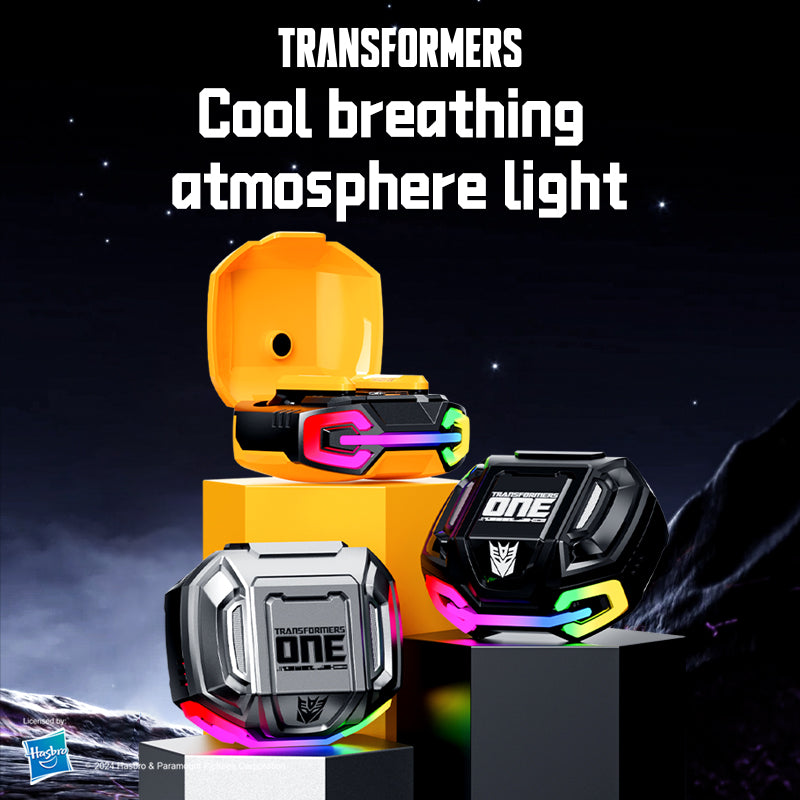 Transformers RGB Headphones fashion design TWS Bluetooth 5.4 Headset Long Endurance TF-T22 Low Latency Gaming Battery Display HIFI stereo Music Earb