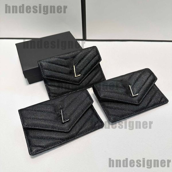 Classic Caviar Grain Purse Designer Card Holder Short Wallets Coin Pouch Fashion Wallet High End Woman Key Pouch Elegant Coin Purses Lady Cl