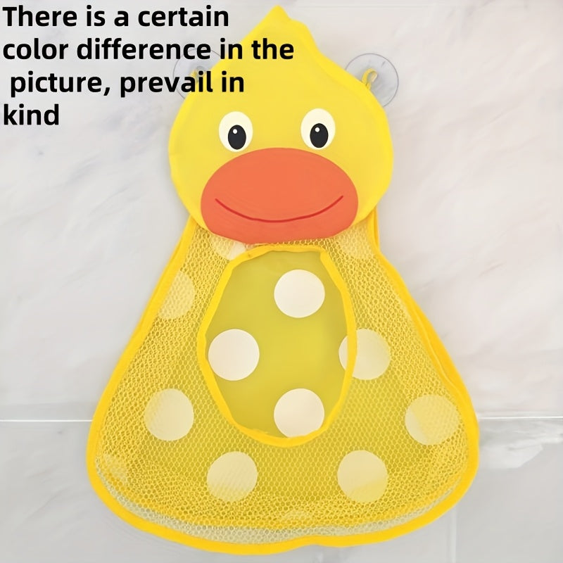 TEMU 1pc Bathroom Cartoon Storage Hanging Bag, Bath Water Toy Storage Mesh Bag, Bathroom Hanging Bag With Suction Cup, Home Storage Bag, Multiple