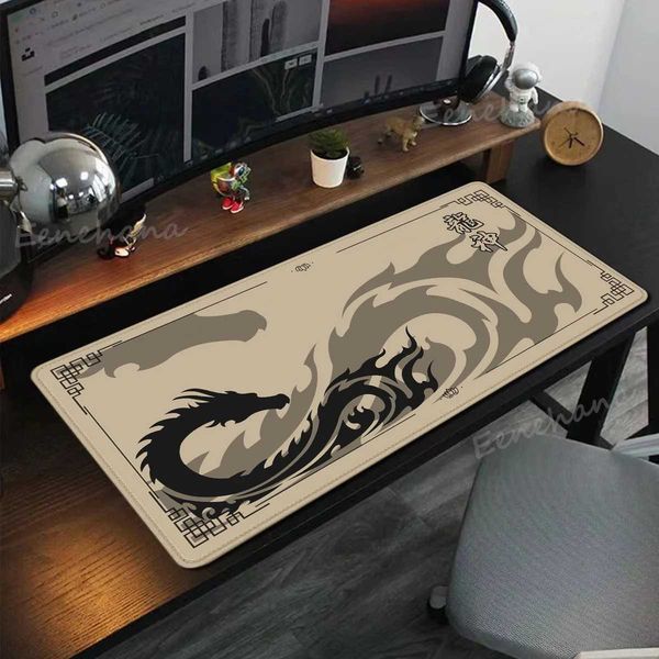 New Japanese Dragon Large Gaming Mouse Pad XXL Keyboard Gaming Mouse Pad Desktop Speed Pad Animated Esports Mouse Pad Y241121