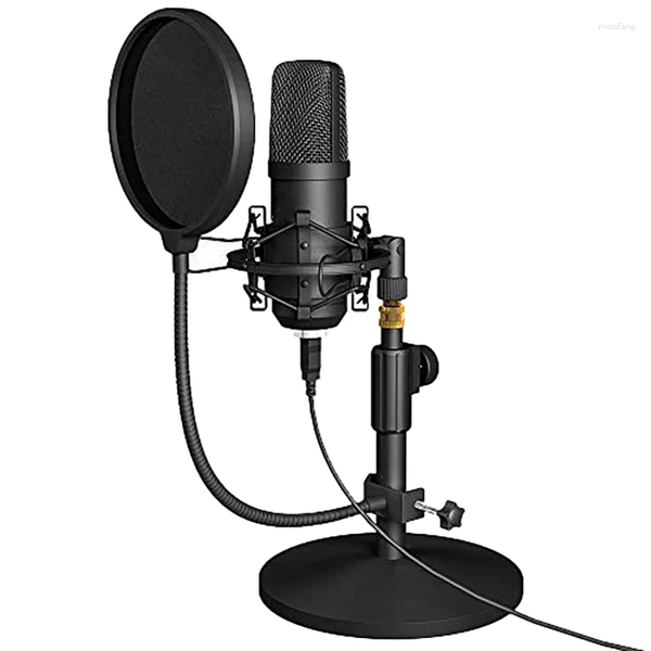 Microphones USB Microphone Kit 192-24Bit BM800 Condenser Podcast Streaming Cardioid Mic For Computer Youtube Gaming Recording