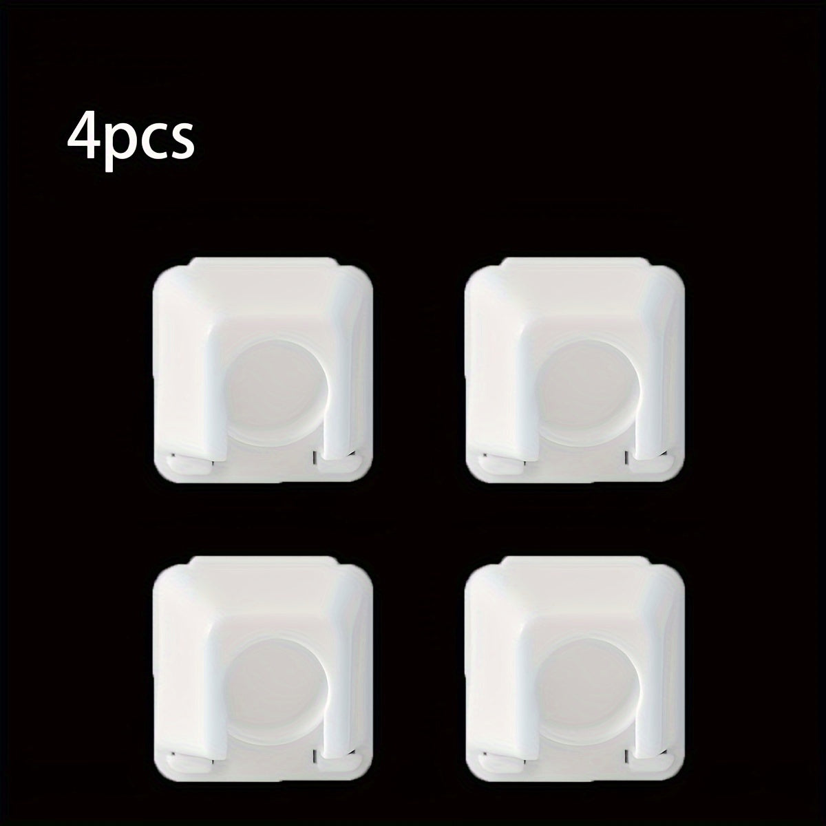 TEMU 2-4pcs Capped Rod Support, Punch-free Rod Clamp, Door Curtain Rod Support, Shower Curtain Rod , Telescopic Rod, Simple Curtain Rod Hanging Hook,