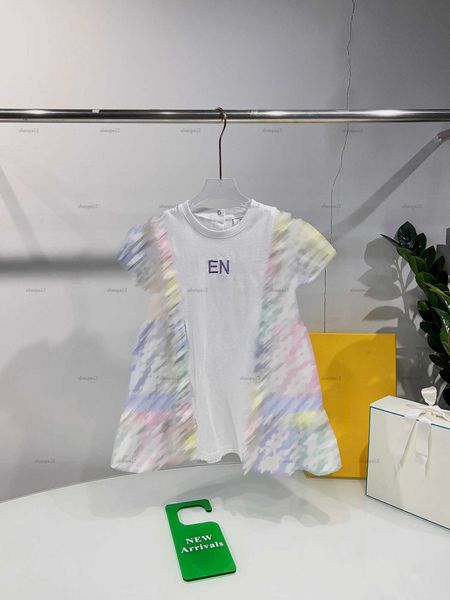 Luxury Girls dress summer Ruffled lace princess dress Colour letter printing baby skirt kids designer clothes Various styles baby dress