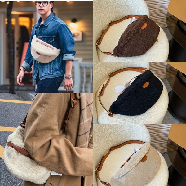 Designer fanny pack women teddy waist bags designer belt bag fashion white black brown flower letter simple crossbody bags chest purse winte