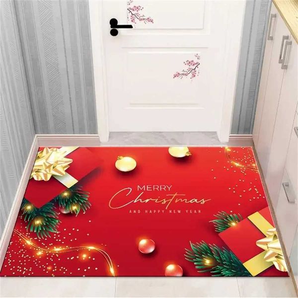 Christmas Kitchen Floor Mat Bedroom Living Room Head Bedroom Area Carpet Soft Washable Carpet Non slip Bathroom Entrance Door X241024