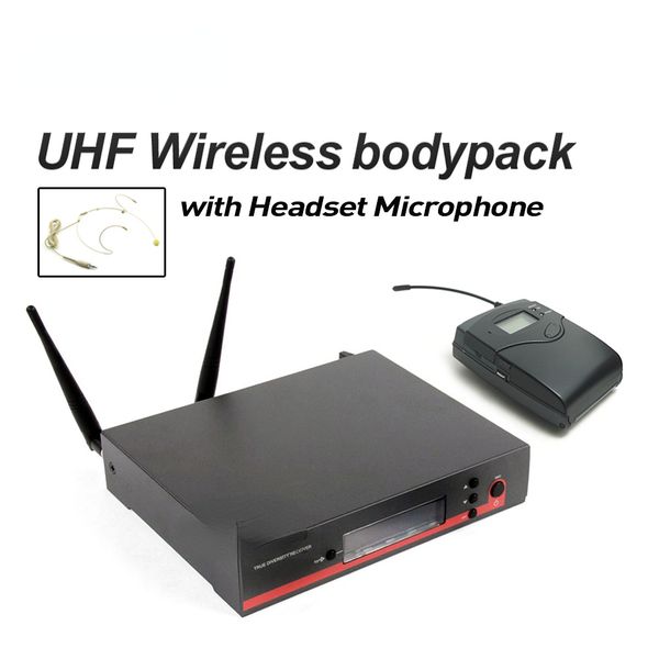 Professional EW122G3 UHF Wireless Microphone Karaoke System with EW100G3 Cordless Bodypack Transmitter Headset Headworn Mic Mike