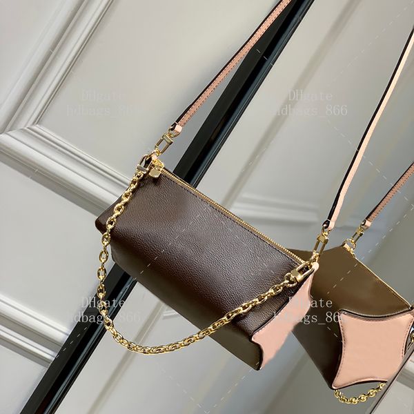 Designer Pouch Mirror Quality Genuine Leather Shoulder Bag 22.5CM Women High Quality Designer Chain Bag With Box L279