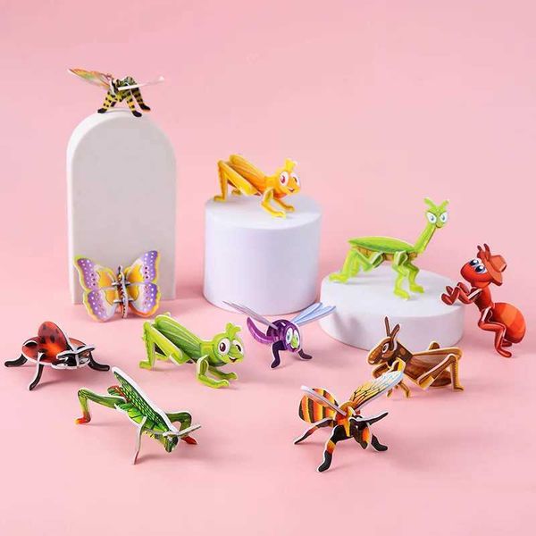 30pcs 3D Jurassic Dinosaur Puzzle Paper Preschool Kid Baby Jigsaw Puzzles Cartoon Learning Educational Christma Toy for Children Y240812