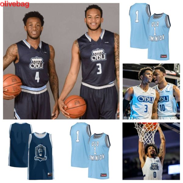 Old Dominion Monarchs 34 Sam Hood 11 Dani Pounds 23 Dericko Williams 21 Leeroy Odiahi 0 Vasean Allette basketball jersey 4 Yamari Allette 55