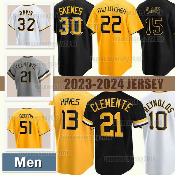 22 McCutchen Jersey Andrew Paul Skenes Baseball Roberto Clemente Pittsburgh Oneil Cruz Bryan Reynolds KeBryan Hayes Pirates Henry Davis Davi
