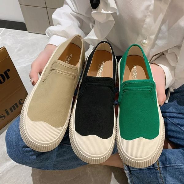 Design Feminino Sense Sneakers Slip-On Flat-Bottom Casual Platform Shoes