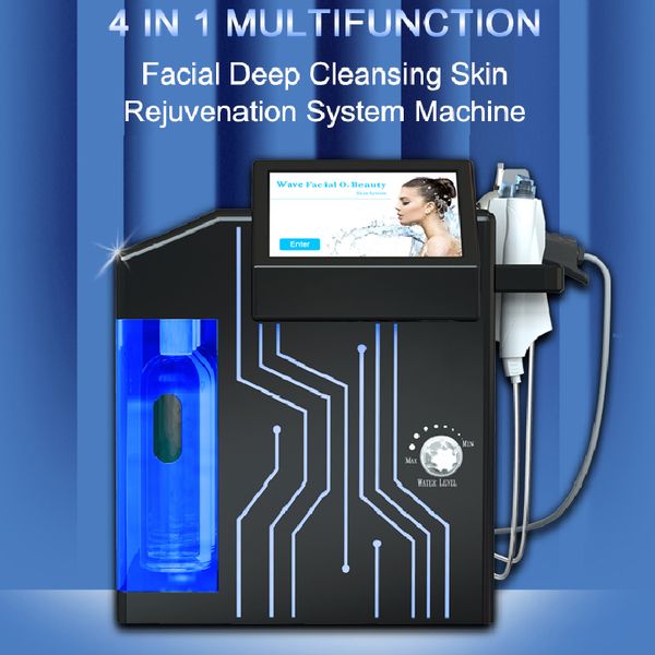 Portable hydro dermabrasion machine ultrasonic skin scrubber cleaner oxygen spray facial led photon mask equipment 4 in 1