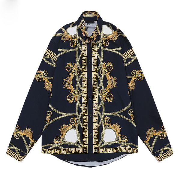 Mens Designer Dress Shirts Fashion Society Black Men Long Sleeve Shirts Solid Business Casual Hawaiian Shirt Dress