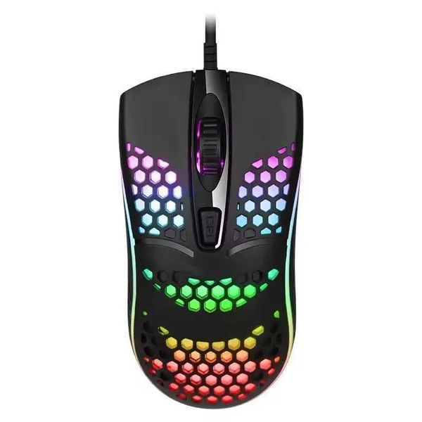 New Arrival 4D 7 Breathing LED Backlight Wired Gaming Optical Mouse USB Computer Hollow Mouse Laptop Desktop PC Home Office T250102