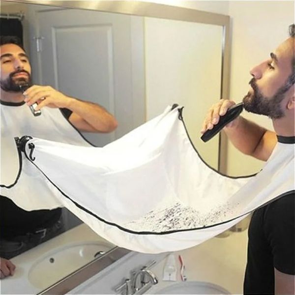 NEW 1pc Beards Aprons Creative Wall Mirror Suction Haircut Wrap Home Salon Moustache Beard Shaving Apronfor Men Grooming Shave Cape