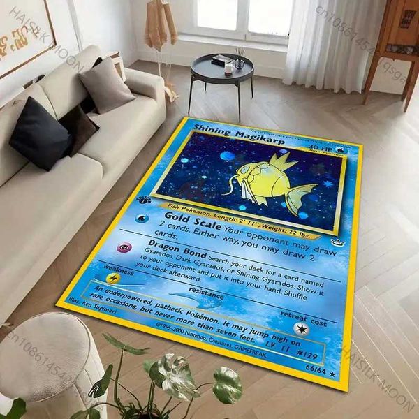 Cards Magikarp Printing Carpet for Living Ro Bedro Kids Ro He Decor Area Rug Sofa Cloakro Play Mat for Gifts Z250208