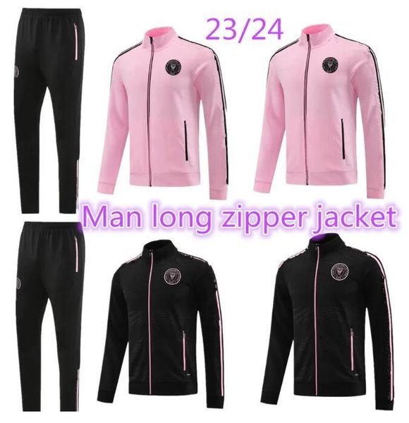 23 24 InTeR MiAmI Soccer jacket Long sleeve Tracksuits Sets MESSIS 2023 2024 YEDLIN MARTINEZ MOTA CAMPANA Jacket Vest Adult Kits football tr