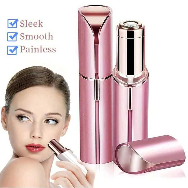 Facial Hair Shaver Portable Lipstick Shape Electric Hair Remover Women Painless Razor Eyebrow Trimmer Mini Epilator Beauty Tool Y240807 Y240