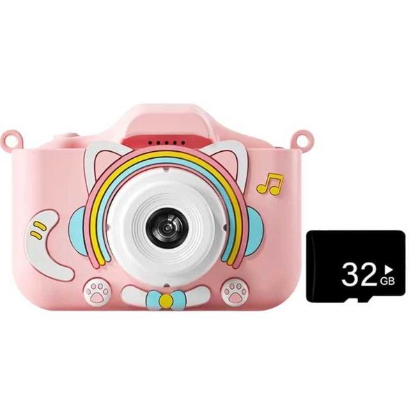Kid Digital Camera 1080P with Cartoon Animal Silicone Case for Birthday Gift Data Transferable CameraM240803