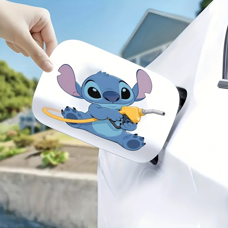 TEMU Stitch Cartoon-themed Vinyl Car Decals, Cute Stitch Stickers - Durable, Weatherproof, Easy To Apply, Residue-free - Suitable For Cars, Car