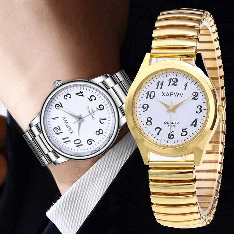 Men Women Fashion Wristwatches Couple Flexible Stretch Band Quartz Watches Man Ladies Dress Clock Simple Casual WatchesX240920