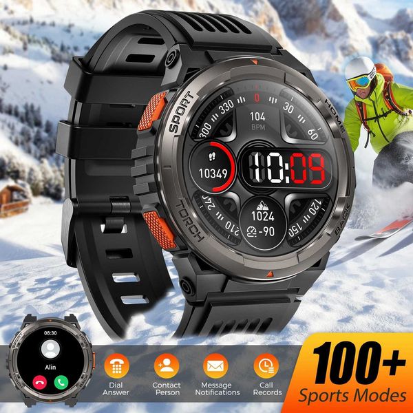 Smartwatch EIGIIS 1.45 Inch Smart Watch KE5 3ATM Waterproof Design Sports Watch With Compass And Altitude Barometer LED Flashlight Z241026