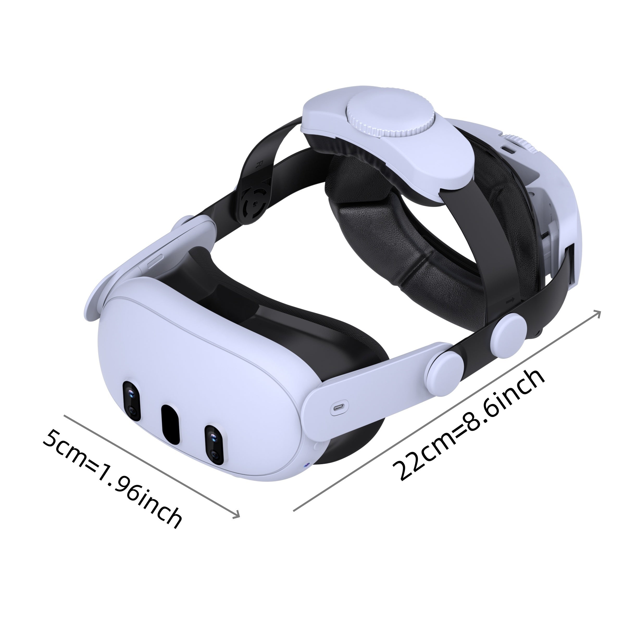 TEMU Adjustable Elite Head Strap For Oculus Quest 2 & 3 Vr Headset - With Comfort Padding, System & Adjustments For Extended Gaming , Accessories,