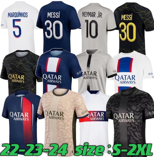 Retro 22 23 24 mbappe messis N E Y M A R J R soccer jerseys wijnaldum ramos hakimi maillots de football shirts kit icardi verratti vitinha d