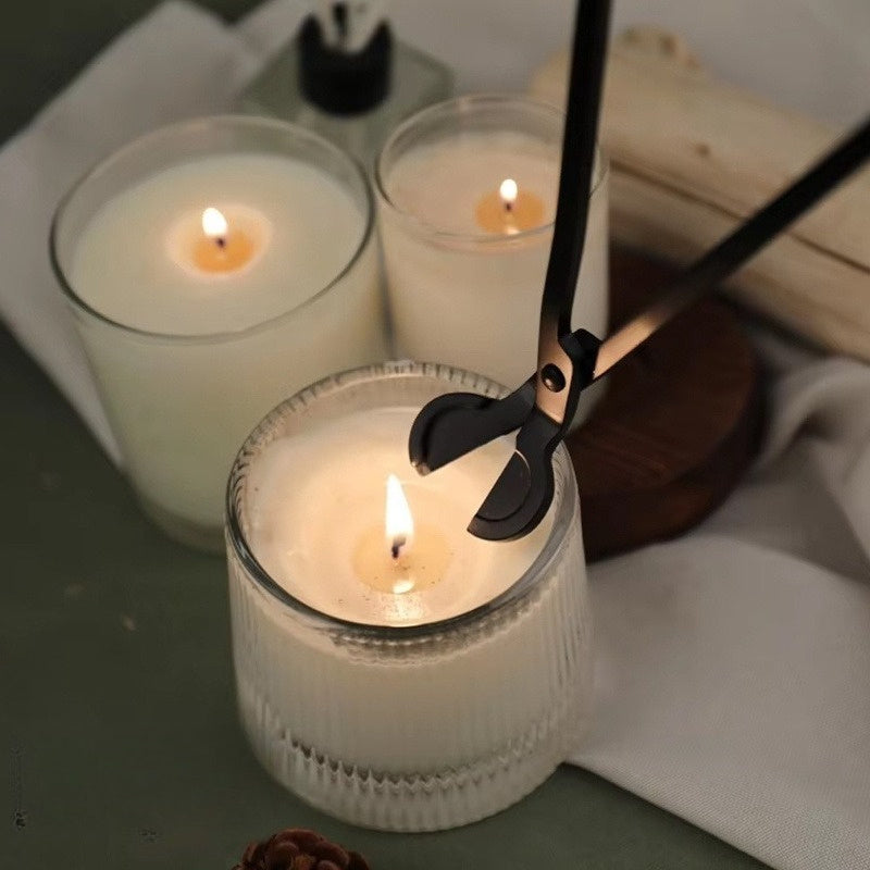 TEMU Matte Black Stainless Steel Candle Wick Trimmer, Scented Candle Wick Scissor, Reaches Deep Into Candles To Cut Cord, Cleaner Burn And Prevent ,
