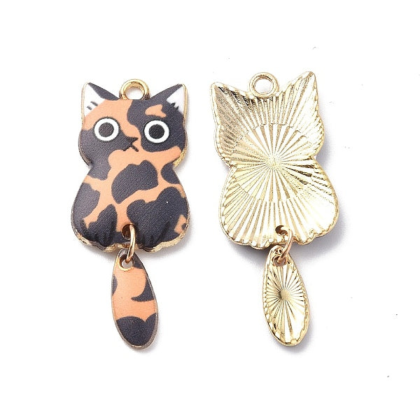 Pendentifs en émail d'alliage de placage de support d'or clair