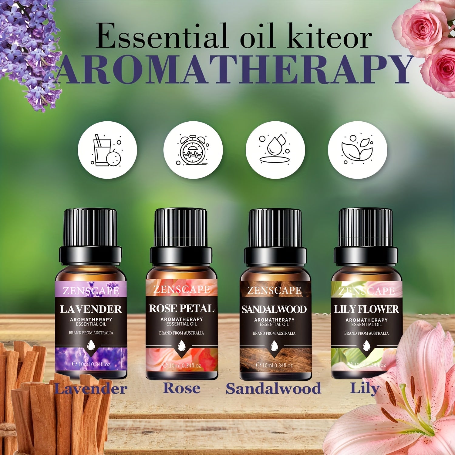 TEMU A Scented Essential Oil Combination, Suitable For Humidifiers, Machines, A Must-have For Home And Office Atmosphere!, Air Freshener, Humidifier