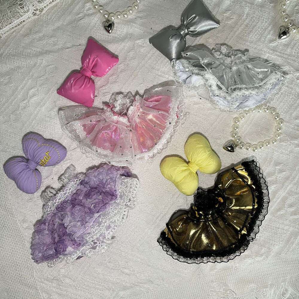 Labubu Doll First Second Third Generation Blind Box Pendant Clothes Puffy Princess Dress Sitting Party Three-Piece Set