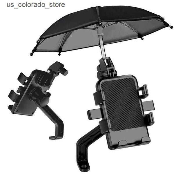Cell Phone Mounts Holders Electric scooter mobile phone stand For Cell Phone battery cycling bike takeaway rider navigation with umbrella L2