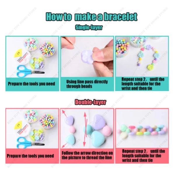 Bead Kids Stuft for Jewellery Making Craft Mindes Little Girls Girls Diy Colares Bracelet Children Games Greet Jewelry