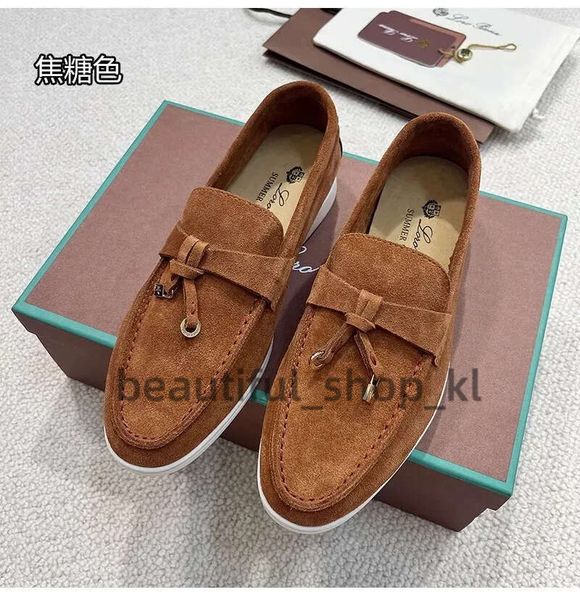 Designer Mens Shoe Lora Piano Shoes For Man Woman TOP Summer Piana Walk Suede Printing Casual Tasman Loafers Flat Heel Dress Leather Sneaker