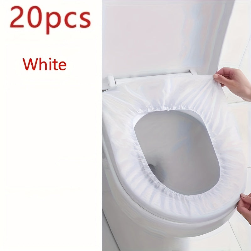 TEMU 10-20pcs Disposable Toilet Seat Covers - Portable Travel Toilet Seat Covers For Airplane, Camping & Business Trips, Durable Fabric With , No