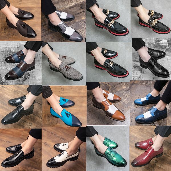 Mocassins pretos de alta qualidade Sapatos de vestido de vestido baixo masculino Business Shoes formais Designer versátil Sapatos de couro c