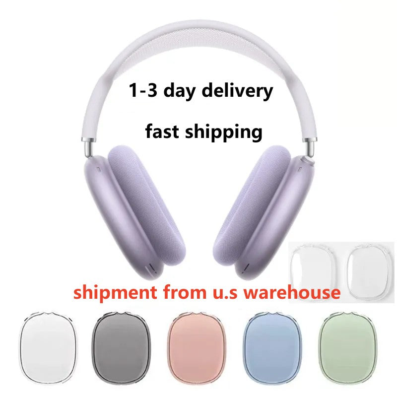 US stock For USB-C Max bluetooth earbuds Headphone Accessories Transparent TPU Waterproof Protective case Headphones Headset Rimudry cover Case Free