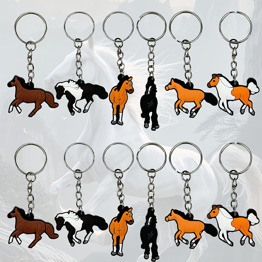 TEMU 12pcs Cartoon Keychains Suitable For Bags And Keys, Ideal Birthday Gifts, Bag Charms | Cartoon Durable Keychain For Bags, School Bags, Wallets,