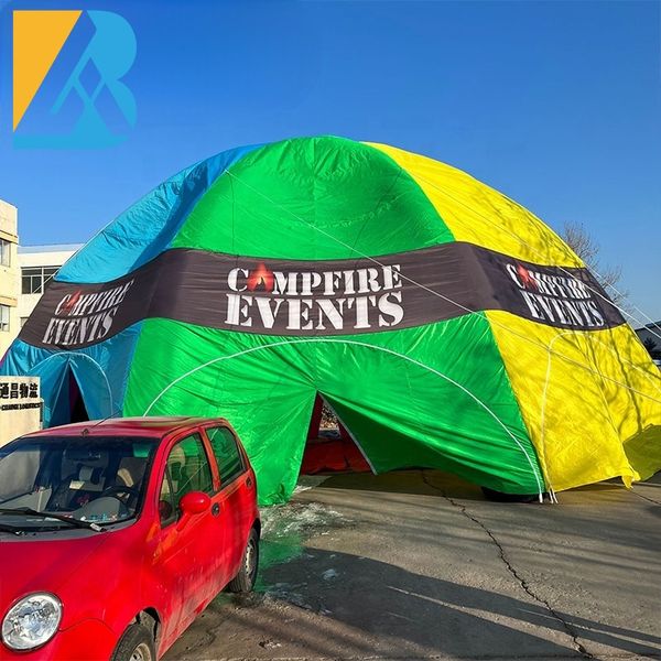 Custom Printed Inflatable Shelter 8 Pillars Type Large Inflatable Spider Tent for Advertising Event