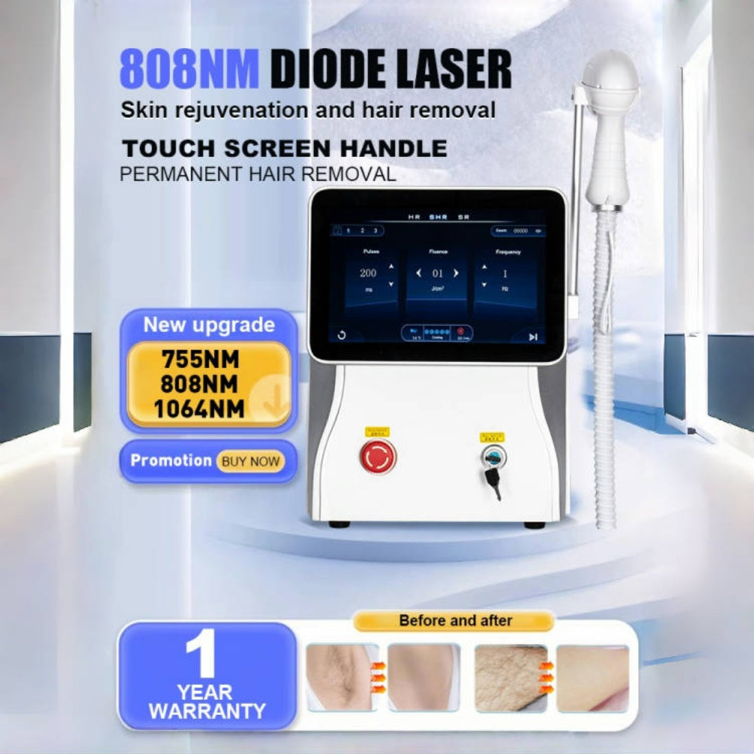 Diode Laser Hair Removal 3 Wavelength Painless Skin Rejuvenation Equipment Max 3500w 755nm 1064nm 808nm New Summer Ice Platinum
