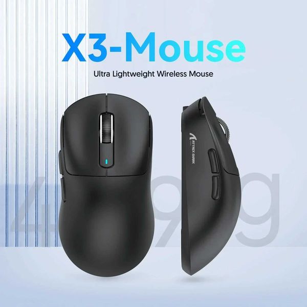 Mice X3 PixArt PAW3395 Bluetooth mouse 2.4G three-mode connection 26000dpi 650IPS 49g lightweight macro game mouse J240830