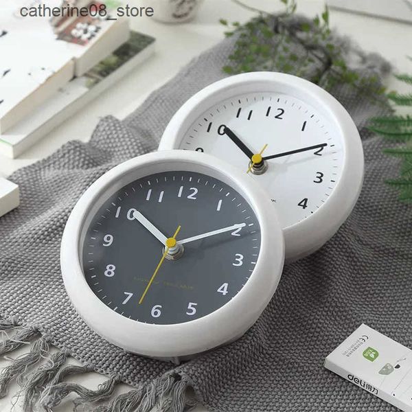 Clocks 6-inch Mini Bathroom Waterproof Suction Cup Wall Small Clock Refrigerator Ornaments Silent Home Decoration J241220