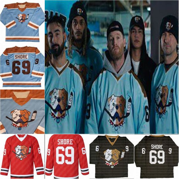 69 Shoresy SudBery Blueberry Letterkenny Hockey Jersey Red Black Blue Custom any number any name