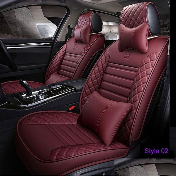 Car Seat Covers Ers For Ford eo Focus Fiesta Edge Explorer Taurus S-Max F-150 Accessories Fl Front -Rear Drop Delivery Automobiles Otl6J