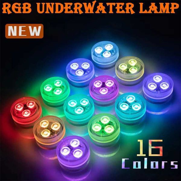 3Led Swimming Pool Light Remote Control RGB Dive Fish Light LED Underwater Lamp Ship-Car Decorative Lamp for Vase AquariumLX241026